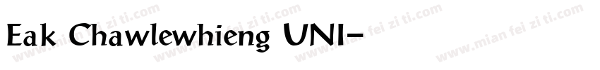 Eak Chawlewhieng UNI字体转换